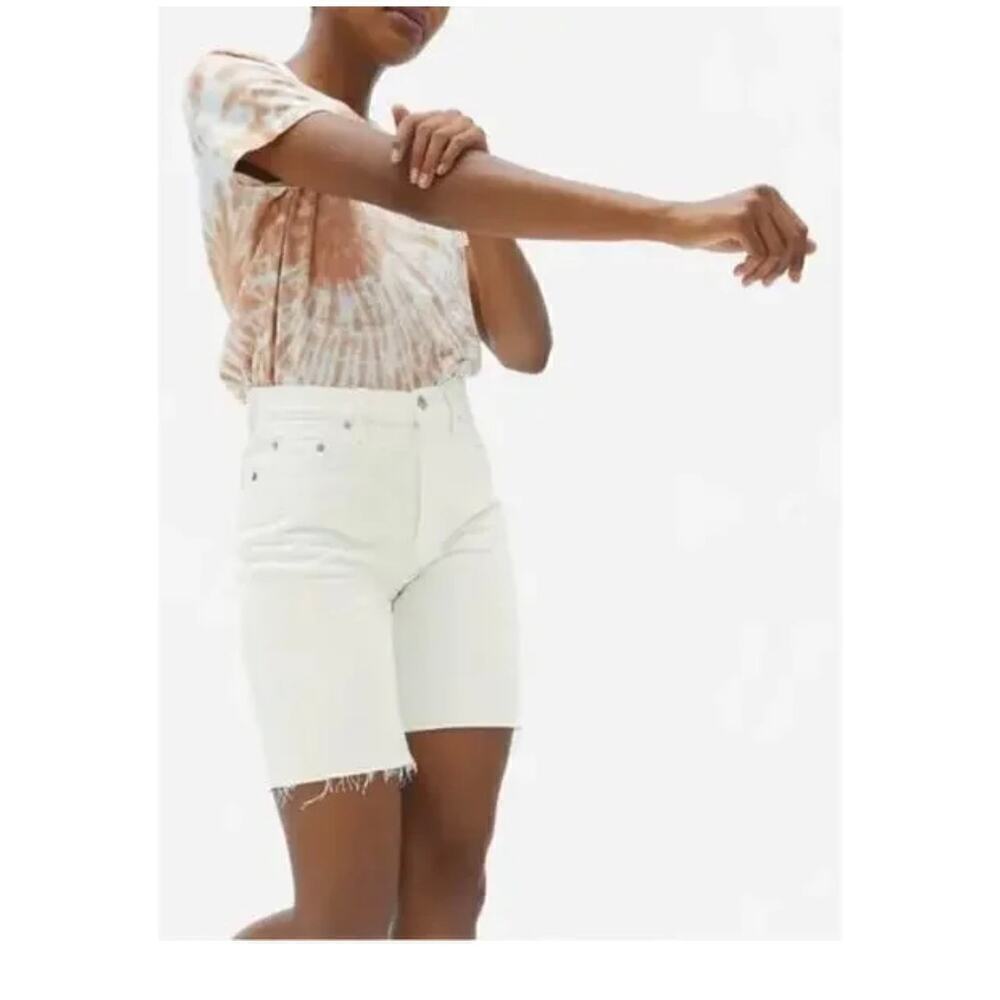 Everlane Cheeky Long White Shorts